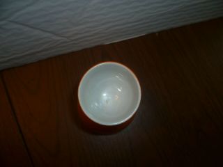 Vintage Egg Cup Orange Glaze,  Unbranded 5
