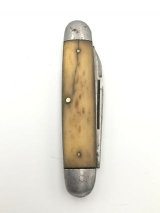 Vintage Imperial USA Pocket Knife 3 Blade Natural Organic Handle 3