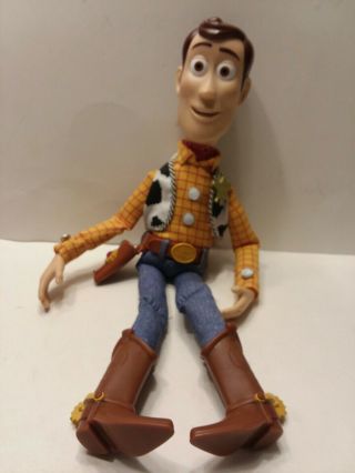 Vintage Toy Story Talking Woody Pull String Disney Pixar Doll 15” No Hat