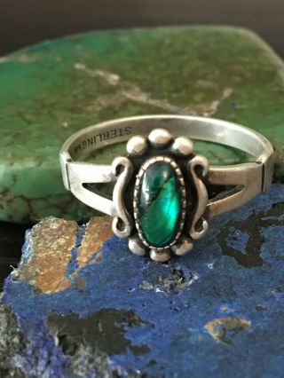Vintage Native American Size 6.  5 Abalone Shell Sterling Silver Ring 2 G