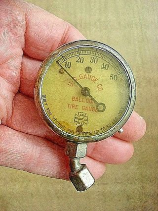 Vintage U.  S.  Dial Tire Gauge,  Ford T Ford A Chevrolet,  Packard,  Buick,  10 - 50 Lbs