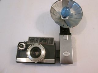 Argus Camera Autronic F 2.  8 Cintar Compur Lens Vintage With Flash Attachment