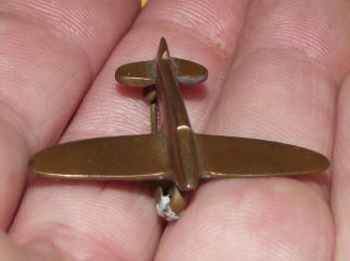 OLD VINTAGE COPPER SPITFIRE BADGE PIN ROYAL AIR FORCE WAR FLYING PILOT AIRPLANE 3