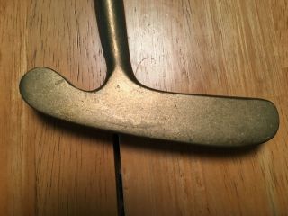 Vintage Brass Bullseye Style Putter 36 Inches Steel Shaft Grip