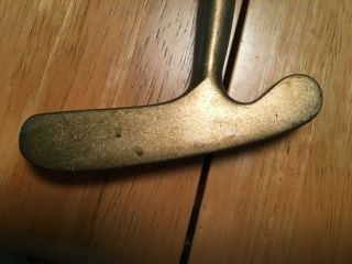 Vintage Brass Bullseye Style Putter 36 Inches Steel Shaft Grip 2