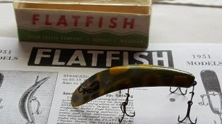 Vintage Helin Flatfish Fishing Lure 1951 Model U20 Fr