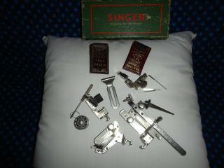 Vintage Singer Sewing Machine Accessories For 15k Machine With Box