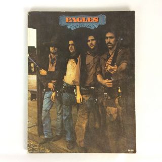 Eagles Desperado Songbook Sheet Music Piano Guitar Chords Vtg 1973 Band Photos