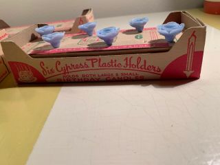 12 Vintage Flower Plastic Birthday Cake Candle Holders,  Cypress 3 Boxes 5