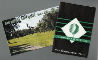 Vintage Cards Club De Golf Beauceville & Club De Golf St - Zotique Quebec