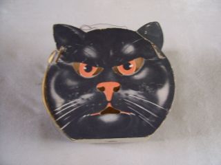 Vintage Halloween Black Cat Lantern,  1950 
