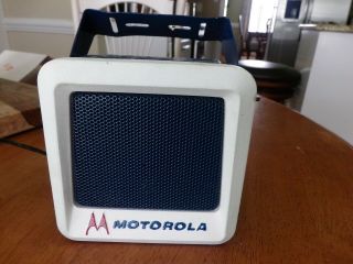 Vintage Motorola External Metal Speaker; Cb,  Scanner,  Bracket,  Plug
