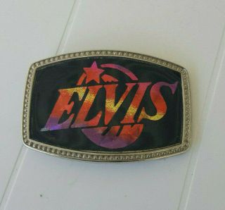 Vintage Elvis Presley Prism Hologram Belt Buckle 70 