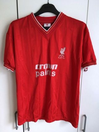 Vintage Liverpool Fc Football Soccer Shirt Jersey Score Draw Crown Paints Size M