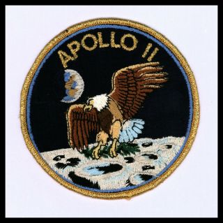 Vintage Apollo 11 Nasa 4 " Embroidered Sew On Collector Space Patch