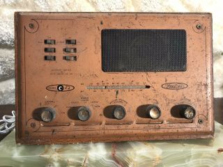 VINTAGE USA MUSICAL LOS ANGELES CA RADIO MODEL 6761,  WITH WOOD CABINET 2