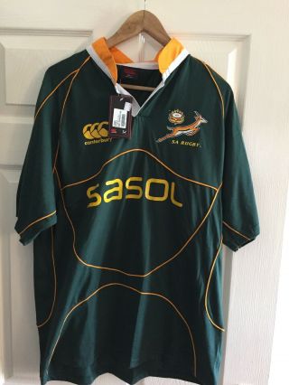 South Africa Rugby Union Vintage Canterbury Shirt 07/08 Men’s Large
