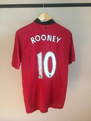 Vintage 2013 2014 Rooney Manchester United Man Utd Football Shirt L Large