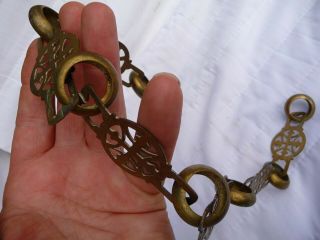 Vintage Pierced Brass Decorative Lighting Chain Chandelier Lantern Pendent 20 "