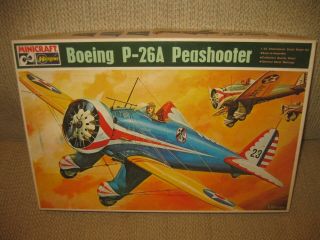 Vintage 1/32 Boeing P - 26a Peashooter Fighter Plane,  Hasegawa: Complete,  Vnice