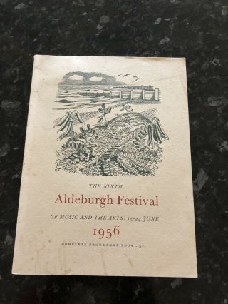 Vintage 1956 9th Aldeburgh Festival Of Music And The Arts Programme