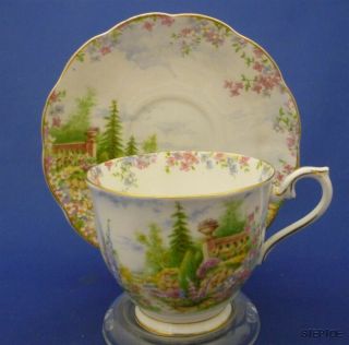 Vintage Royal Albert England Crown China Kentish Rockery Tea Cup & Saucer Set