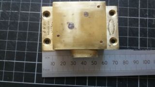 Vintage 6 Lever Solid Brass Cabinet / Drawer/ Safe Lock & 2 Keys
