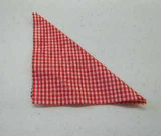 Vintage 1964 Barbie Ken Doll " Little Red Riding Hood " 880 Red Checked Napkin