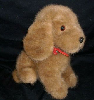 10 " Vintage Russ Berrie Puddles Brown Tan Puppy Dog 332 Stuffed Animal Plush Toy