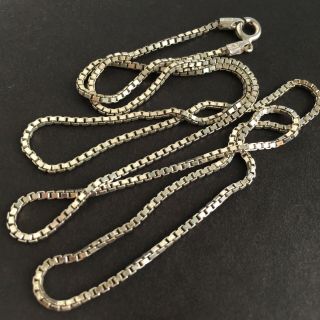 Vintage Otc Italy Sterling Silver 925 Box Chain 23.  75” Necklace 7.  30 Grams L@@k