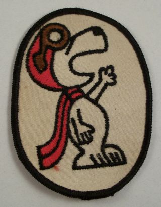Vintage Snoopy Red Baron Pilot Patch Cartoon Character Dog