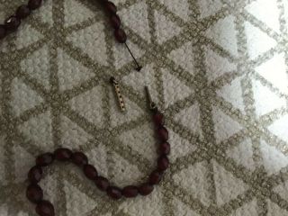 Vintage Art Deco bakelite cherry amber facet cut bead necklace (need restrung) 4
