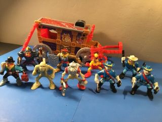 Vintage 1996 - 1999 Fisher Price Imaginext Great Adventures Knights Cowboys Ect