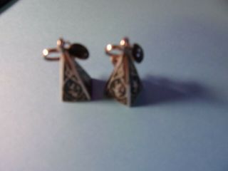 Vintage Sterling Silver.  925 Dangle Earrings Made in Siam as Marked 2