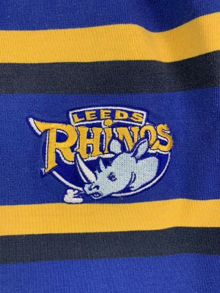 Vintage Leeds Rhinos Short Sleeve Rugby League Shirt Kit Top Jersey XXXL 3XL 3X 5
