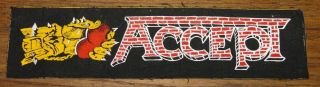Accept Rock Heavy Metal 1983 Vintage Material Sewing Sew Iron On Patch