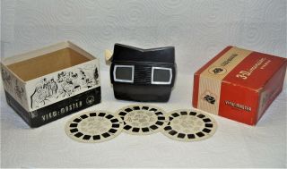 Vintage View - Master 3 - D Viewer Model E W/box And 3 Rin Tin Tin Reels -