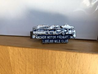 Vintage Anchor Motor Freight Truck Driver 1 Million Mile Club Tie Clip