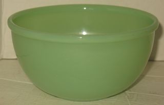 Vintage Green Jadite Milk Glass Small Mixing Serving Bowl