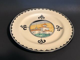 Vintage Corso De’fiori Italian Art Pottery Ceramic Hand Painted Plate Italy