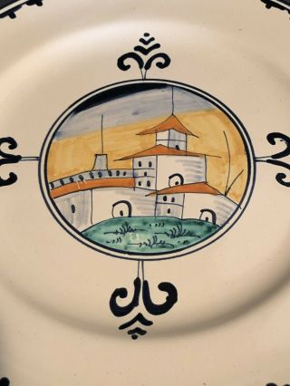 Vintage Corso De’Fiori Italian Art Pottery Ceramic Hand Painted Plate Italy 2