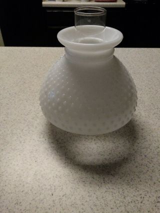 Vintage Hobnail Milk Glass Lamp Globe Shade