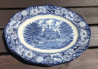 Vintage Staffordshire Liberty Blue Governor’s House Platter