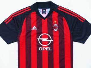 Vintage Shirt Adidas Ac Milan Home 2002 - 03 Jersey Camiseta Size: L (large)