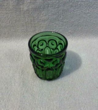 Vintage Emerald Green Moon And Star Shot Glass - Htf - Perfect - Look