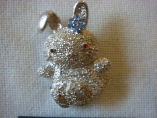 VINTAGE FASHION JEWELRY,  RHINESTONE BROOCHES (RABBIT,  BUTTER FLY & SPIDER 5