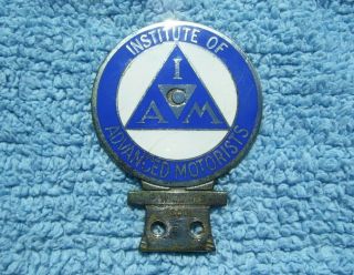 Vintage 1960s Institute Of Advanced Motorists Car Badge - Commercial Driver Rare