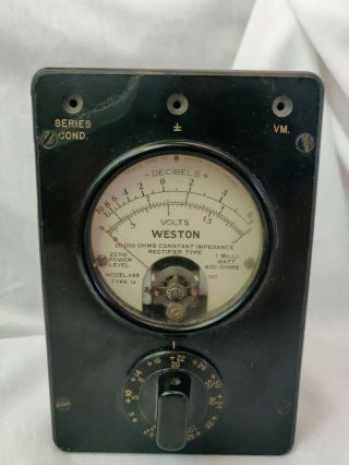 Vintage 1938 Weston Constant Impedance Db Meter Model 695 Service/lab Equipment