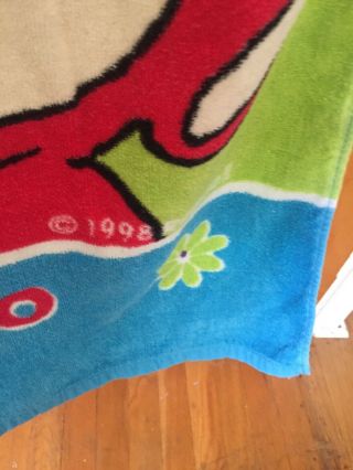 Teletubbies Beach Bath Towel Vtg 1998 Po Dipsy Laa Laa Tinky Winky VGC 90s WOW 4