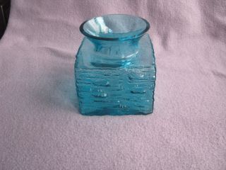 Vintage Dartington Glass Frank Thrower Tree Bark Vase C.  1965